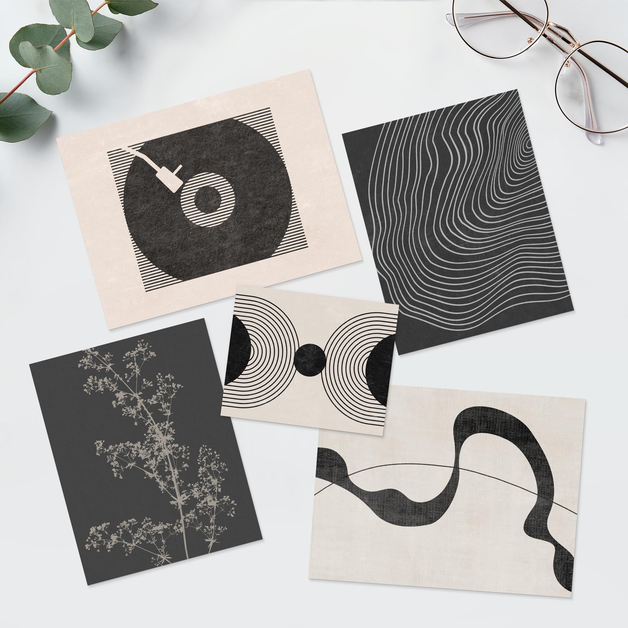 PixonSign Adhesive Canvas Print Wall Art Set - Graffiti Black Stroke ...