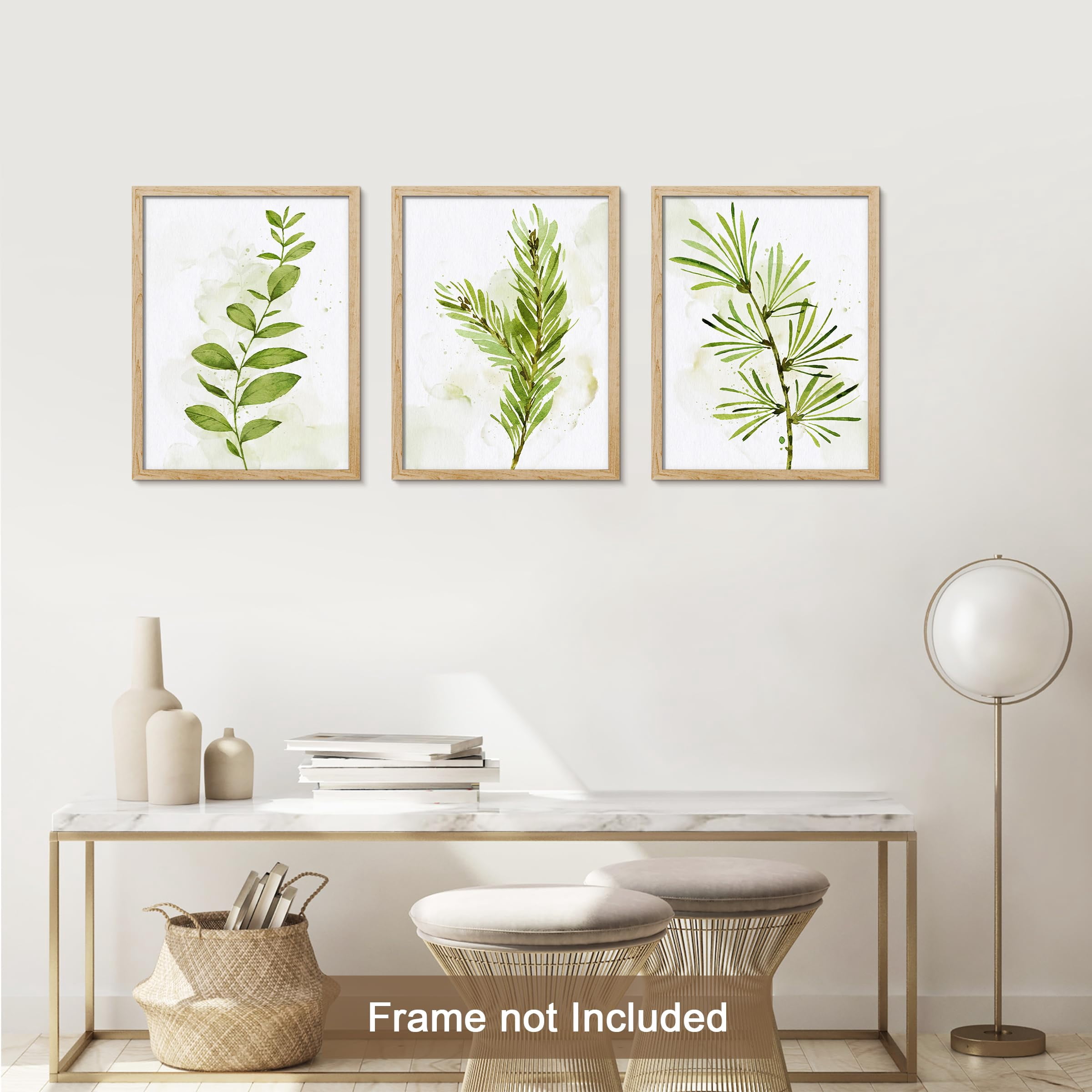 PixonSign Adhesive Canvas Print Wall Art Set - Green & Yellow Forest ...