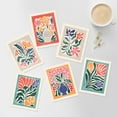 thumbnail image 1 of PixonSign Adhesive Canvas Print Wall Art Set - Mid-Century Tropical Abstract Flower Gallery Posters - Set of 6 Vintage Retro Antique Mixed Media Country Cultural Art Wall Décor - 11"x14"x6, 1 of 5