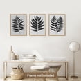 thumbnail image 1 of PixonSign Adhesive Canvas Print Wall Art Set - Monochrome Fern Leaf Silhouette Botanical Poster Art - Set of 3 Nature Wilderness Leaves Plants Prints Wall Décor for Living Room - 8"x10", 1 of 5
