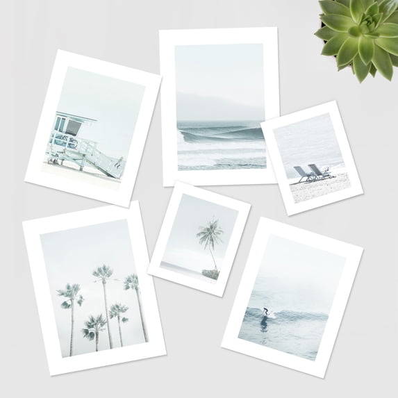 PixonSign Adhesive Canvas Print Wall Art Set - Ocean Beach & Tropical ...