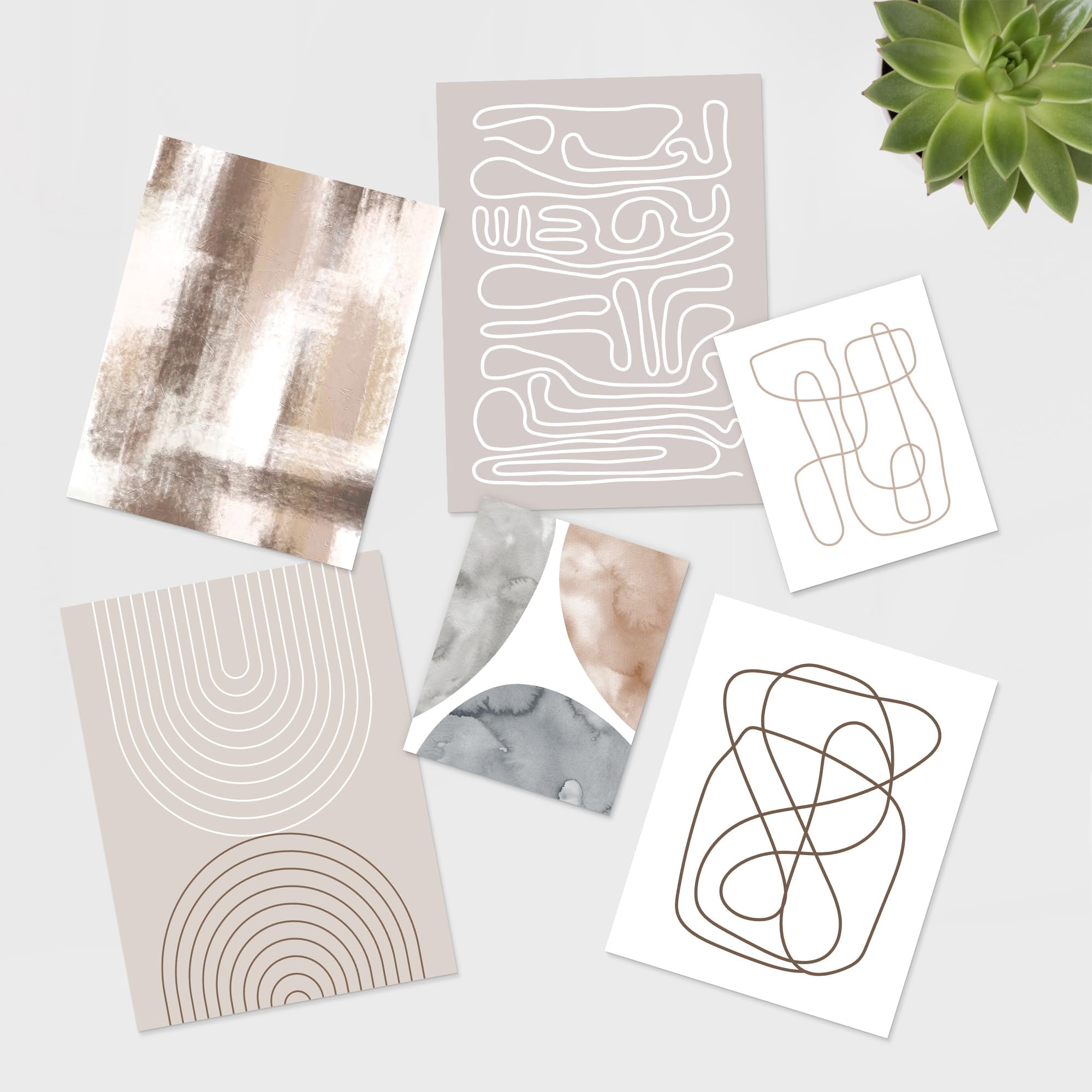 PixonSign Adhesive Canvas Print Wall Art Set - Pastel Grunge Watercolor ...