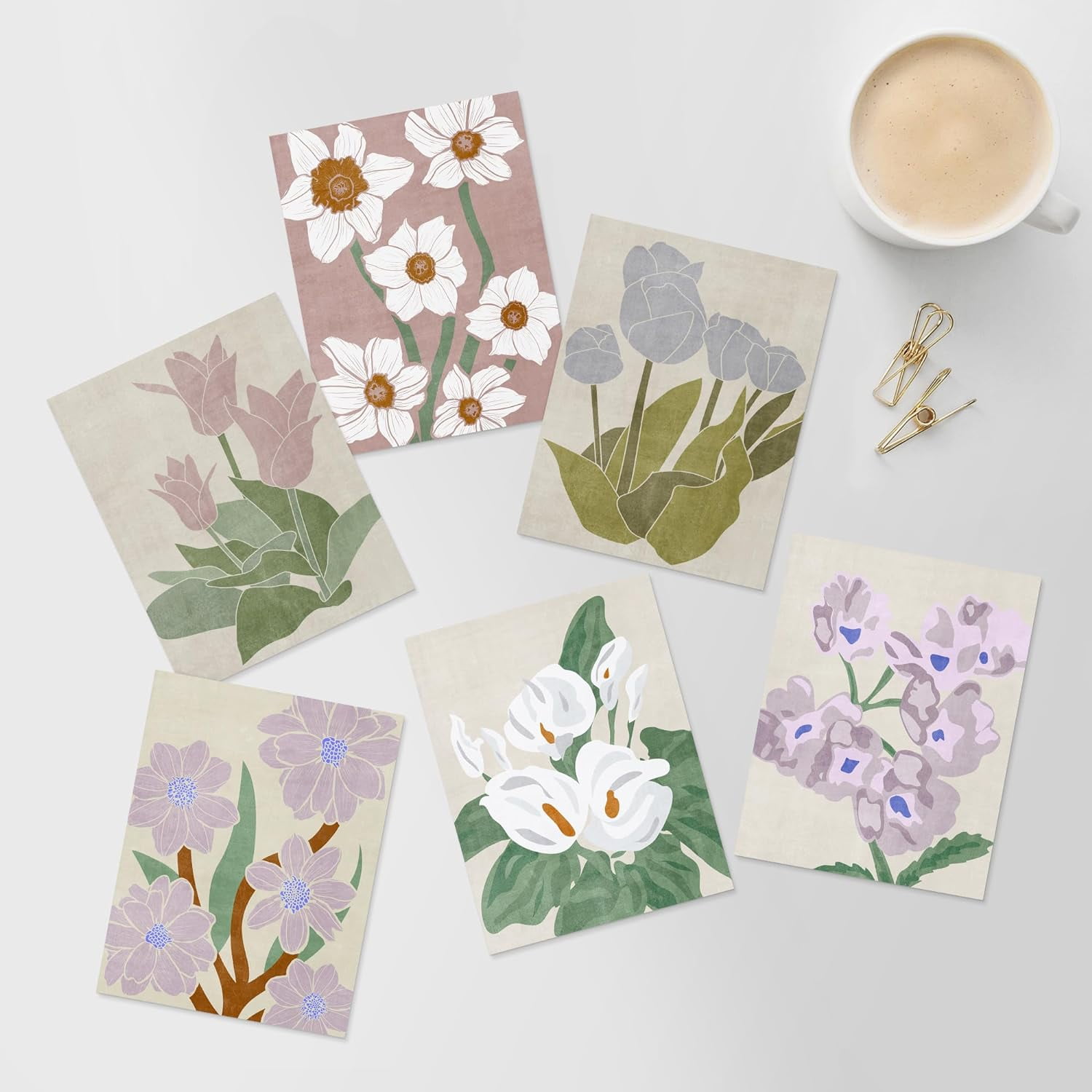 PixonSign Adhesive Canvas Print Wall Art Set - Pastel Watercolor ...