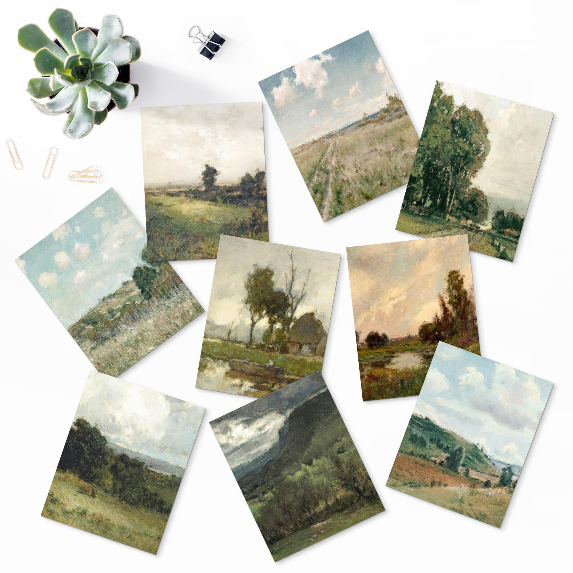 PixonSign Adhesive Canvas Print Wall Art Set - Vintage Nature ...