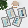 thumbnail image 1 of PixonSign Adhesive Posters Pastel Watercolor Blue, Teal, Yellow Paint Stroke Collage Inspired Illustrations Wall Arts, Set of 4 Abstract Geometric Canvas Prints for Home Decor - 12"x16", 1 of 5