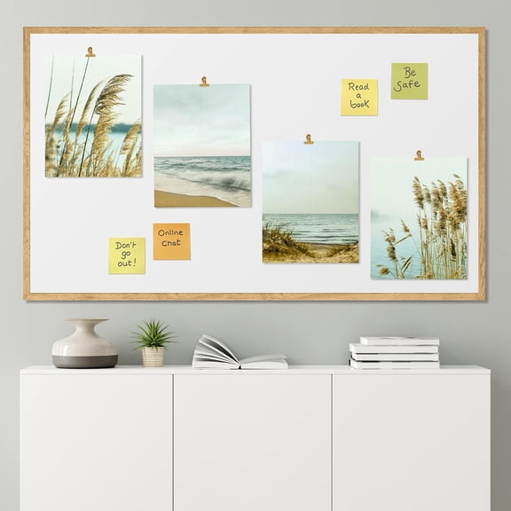 PixonSign Adhesive Wall Art California Beach Grass Ocean Horizons Posters, Set of 4 Nature Seaside Plants Serene Modern Art Realism Photography Canvas Prints for Home Decor - 11"x14"