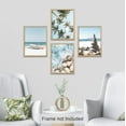 thumbnail image 1 of PixonSign Adhesive Wall Art Tropical Palm Tree Ocean Rock Boats Illustrations Posters, Set of 4 Rustic Nautical Fine Art Boho Coastal Canvas Prints for Bedroom, Living Room, Office - 11"x14", 1 of 5