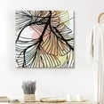 thumbnail image 1 of PixonSign Canvas Print Wall Art Black & Orange Flower Line Art Botanical Wilderness Illustrations Modern Art Glam Colorful Multicolor Pastel for Living Room, Bedroom, Office - 24"x24", 1 of 5