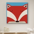 thumbnail image 1 of PixonSign Canvas Print Wall Art Cute Kids Sleeping Red Fox Animals Wildlife Digital Art Modern Art Chic Portrait Colorful Multicolor Ultra for Living Room, Bedroom, Office - 16"x16", 1 of 5