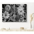 thumbnail image 1 of PixonSign Canvas Print Wall Art Daisies and Carnations Botanical Wilderness Photography Realism Contemporary Portrait Relax/Calm Dark Black and White for Living Room, Bedroom, Office - 16"x24"x2, 1 of 5