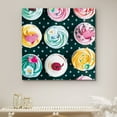 thumbnail image 1 of PixonSign Canvas Print Wall Art Delicious Cupcake Variety Food Dessert Photography Realism Glam Colorful Multicolor Ultra for Living Room, Bedroom, Office - 24"x24", 1 of 5