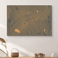thumbnail image 1 of PixonSign Canvas Print Wall Art Gold and Blue Wavy Line Pattern Abstract Shapes Illustrations Minimalism Bohemian Colorful Multicolor Ultra for Living Room, Bedroom, Office - 32"x48", 1 of 5