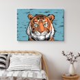 thumbnail image 1 of PixonSign Canvas Print Wall Art Graphic Comic Book Tiger Animals Wilderness Illustrations Pop Art Rustic Portrait Expressive Multicolor Ultra for Living Room, Bedroom, Office - 32"x48", 1 of 5