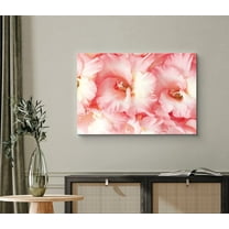 PixonSign Canvas Print Wall Art High Contrast Pink & White Carnation Botanical Wilderness Photography Realism Modern Closeup Multicolor Ultra for Living Room, Bedroom, Office - 32"x48"