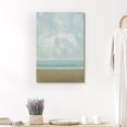 thumbnail image 1 of PixonSign Canvas Print Wall Art Light Blue Abstract Beach Horizon Geometric Wilderness Illustrations Modern Art Minimalist Landscape Relax/Calm Multicolor for Living Room, Bedroom, Office - 32"x48", 1 of 5