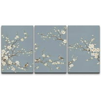 PixonSign Canvas Print Wall Art Minimal Japanese Cherry Blossom Tree Nature Wilderness Illustrations Modern Art Botanical Floral Farmhouse/Country Relax Multicolor - 16"x24"x3