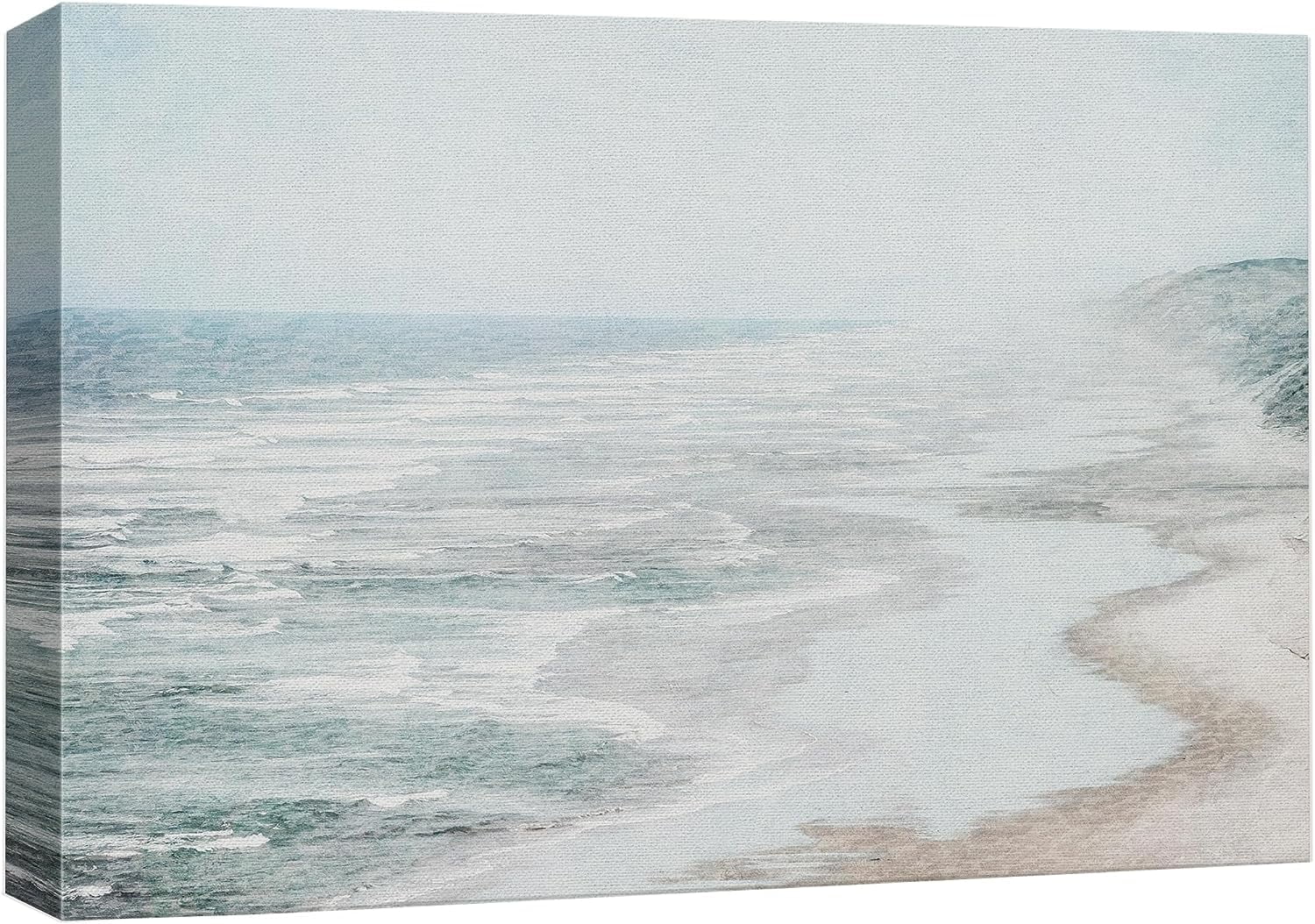 PixonSign Canvas Print Wall Art Misty Fog Coastal Beach Shore Nature ...