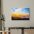 thumbnail image 1 of PixonSign Canvas Print Wall Art Neon Setting Sun Above The Hills Nature Wilderness Photography Realism Rustic Landscape Dramatic Multicolor Neon for Living Room, Bedroom, Office - 24"x36", 1 of 5