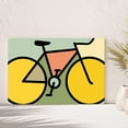 thumbnail image 1 of PixonSign Canvas Print Wall Art Old-Fashioned Geometric Bike Transportation Wilderness Illustrations Modern Art Contemporary Colorful Multicolor Ultra for Living Room, Bedroom, Office - 24x36, 1 of 5