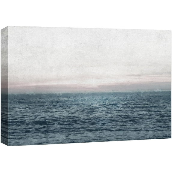 PixonSign Canvas Print Wall Art Pastel Coastal Ocean Sea Waves Nature Wilderness Illustrations Fine Art Decorative Farmhouse/Country Relax/Calm/Cozy Multicolor Zen for Bedroom - 32"x48"