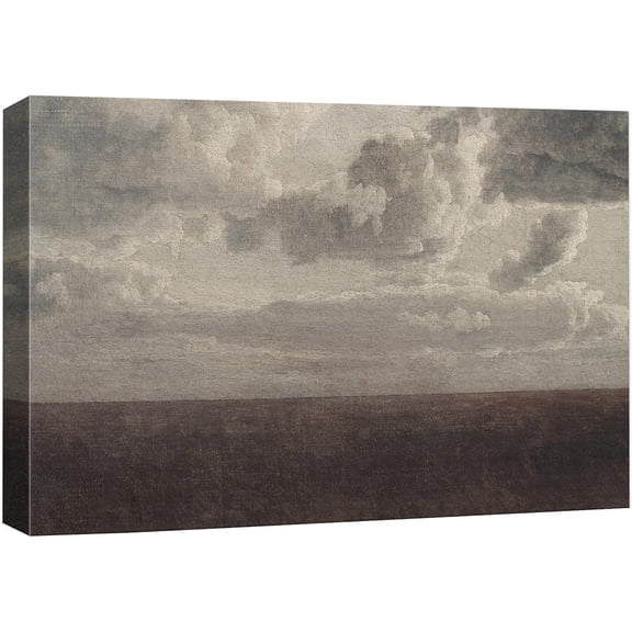 PixonSign Canvas Print Wall Art Pastel Storm Cloud Landscape Nature Wilderness Illustrations Fine Art Decorative Farmhouse/Country Relax/Calm/Cozy Multicolor Zen for Bedroom - 16"x24"