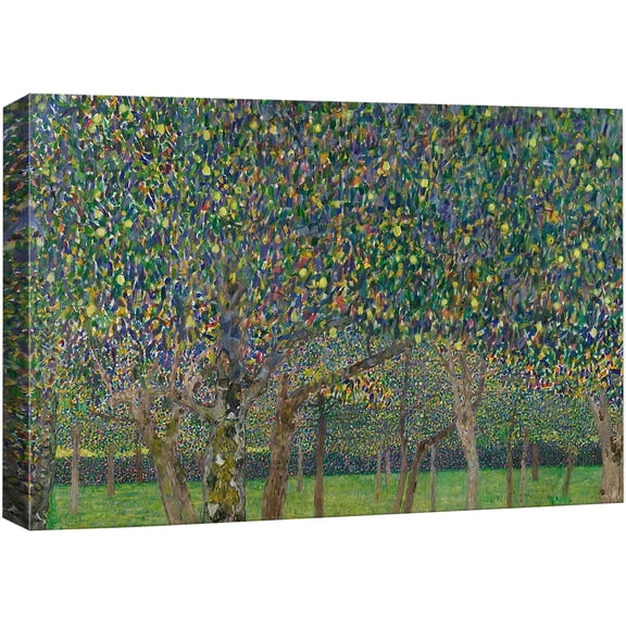 PixonSign Canvas Print Wall Art The Pear Tree by Gustav Klimt Nature Wilderness Illustrations Retro Decorative Floral Botanical Minimal Calm/Relax/Cozy Fine Art for Bedroom - 32"x48"