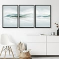 thumbnail image 1 of PixonSign Canvas Print Wall Art Set Abstract Blue and Gray Rolling Hills Geometric Wilderness Illustrations Modern Art Rustic Landscape Pastel for Living Room, Bedroom, Office - 16"x24"x3 Black, 1 of 5