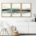 thumbnail image 1 of PixonSign Canvas Print Wall Art Set Abstract Watercolor Green Mountains Geometric Wilderness Illustrations Modern Art Rustic Landscape Pastel for Living Room, Bedroom, Office - 24"x36"x3 Natural, 1 of 5