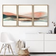 thumbnail image 1 of PixonSign Canvas Print Wall Art Set Abstract Watercolor Green & Orange Mountains Geometric Wilderness Illustrations Modern Art Rustic Landscape Pastel for Living Room, Bedroom, Office - 16"x24"x3, 1 of 5