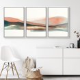 thumbnail image 1 of PixonSign Canvas Print Wall Art Set Abstract Watercolor Green & Orange Mountains Geometric Wilderness Illustrations Modern Art Rustic Landscape Pastel for Living Room, Bedroom, Office - 16"x24"x3, 1 of 5