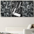 thumbnail image 1 of PixonSign Canvas Print Wall Art Set Black & White Wood Block Letter Variety Decorative Patterns Typography Modern Art Industrial Colorful Multicolor Warm for Living Room, Bedroom, Office - 24"x36"x3, 1 of 5