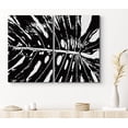 thumbnail image 1 of PixonSign Canvas Print Wall Art Set Close-Up Details of Monstera Leaf Botanical Plants Illustrations Modern Art Alternative Dramatic Dark Black and White for Living Room, Bedroom, Office - 16"x24"x2, 1 of 5
