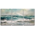 thumbnail image 1 of PixonSign Canvas Print Wall Art Set Coastal Ocean Wave Beach Watercolor Seascape Nature Wilderness Illustrations Modern Art Decorative Rustic Relax/Calm Colorful for Bedroom - 16"x24"x3, 1 of 5