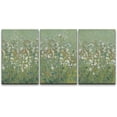 thumbnail image 1 of PixonSign Canvas Print Wall Art Set Emerald Green Monet White Flower Field Nature Wilderness Illustrations Modern Art Decorative Floral Botanical Minimal Calm/Relax/Cozy for Bedroom - 16"x24"x3, 1 of 5