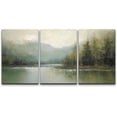 thumbnail image 1 of PixonSign Canvas Print Wall Art Set Emerald Green Pastel Pine Tree Forest Nature Wilderness Illustrations Modern Art Decorative Rustic Relax/Calm Colorful for Bedroom - 16"x24"x3, 1 of 5