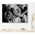 thumbnail image 1 of PixonSign Canvas Print Wall Art Set Roses Hidden in Shadow Botanical Wilderness Photography Realism Contemporary Portrait Relax/Calm Dark Black and White for Living Room, Bedroom, Office - 24"x36"x2, 1 of 5