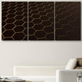 thumbnail image 1 of PixonSign Canvas Print Wall Art Set Yellow Hexagon Honeycomb Array Abstract Patterns Digital Art Minimalism Industrial Closeup Dramatic Multicolor Dark for Living Room, Bedroom, Office - 16"x24"x3, 1 of 5