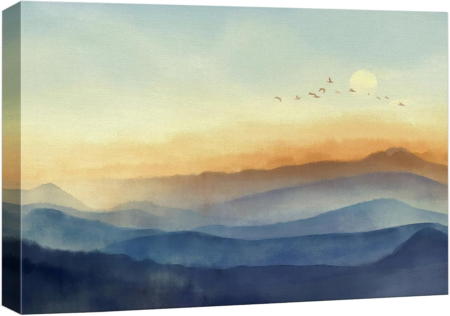 PixonSign Canvas Print Wall Art Sunset Pastel Sky Gradient Nature ...