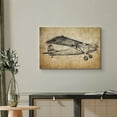 thumbnail image 1 of PixonSign Canvas Print Wall Art Vintage Biplane Side Profile on Brown Background Transportation Airplanes Illustrations Realism Contemporary Aerial Fun Sepia for Living Room, Bedroom, Office - 16"x24", 1 of 5