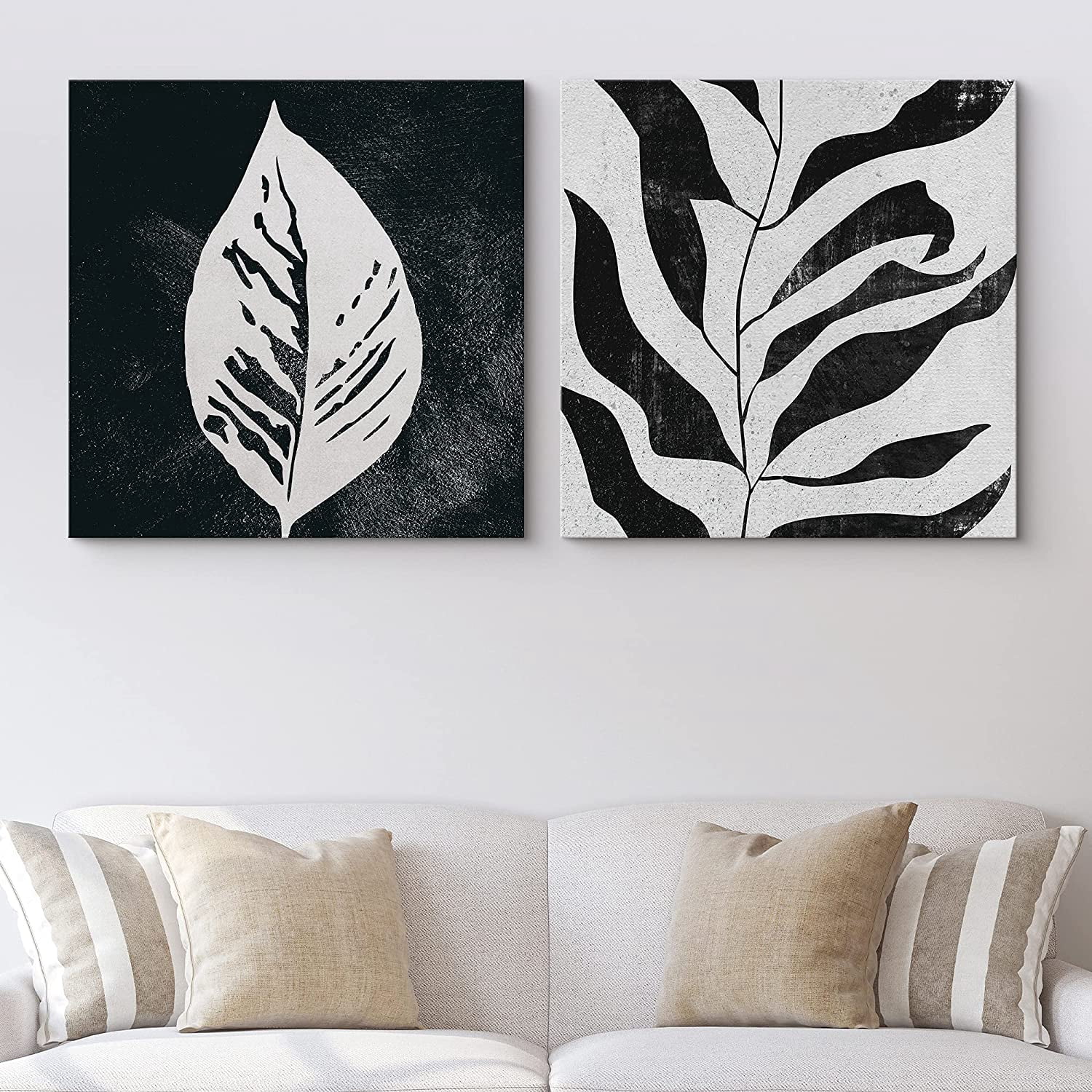 PixonSign Canvas Print Wall Art Vintage Deconstructed Leaf & Stem ...