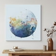 thumbnail image 1 of PixonSign Canvas Print Wall Art Watercolor Blue Earth Astronomy & Space Brushstroke Illustrations Modern Art Chic Scenic Colorful Multicolor Pastel for Living Room, Bedroom, Office - 24"x24", 1 of 5