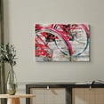 thumbnail image 1 of PixonSign Canvas Print Wall Art Watercolor Smudge Red Vintage Bike Duo Transportation Bicycles Mixed Media Realism Chic Urban Multicolor Ultra for Living Room, Bedroom, Office - 12"x18", 1 of 5