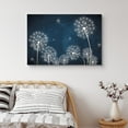 thumbnail image 1 of PixonSign Canvas Print Wall Art White Dandelions on Blue Background Botanical Plants Digital Art Modern Art Farmhouse/Country Group Relax/Calm Multicolor Cool for Living Room, Bedroom - 24"x36", 1 of 5