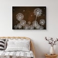 thumbnail image 1 of PixonSign Canvas Print Wall Art White Dandelions on Brown Background Botanical Plants Digital Art Modern Art Farmhouse/Country Group Relax/Calm Multicolor Cool for Living Room, Bedroom - 16"x24", 1 of 5