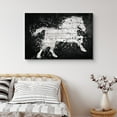 thumbnail image 1 of PixonSign Canvas Print Wall Art Wood Panel Style White Horse Silhouette Animals Wildlife Illustrations Modern Art Contemporary Portrait Relax/Calm Multicolor Warm for Living Room, Bedroom - 24"x36", 1 of 5