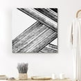 thumbnail image 1 of PixonSign Canvas Print Wall Art Zig-Zag Ink Brushstrokes Geometric Shapes Illustrations Modern Art Alternative Edgy Dark Black and White for Living Room, Bedroom, Office - 24"x24", 1 of 5