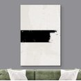 thumbnail image 1 of PixonSign Canvas Wall Art Geometric Black Stripe Tan Color Field Abstract Print Minimalism Contemporary Nordic Artwork Decoration for Living Room, Bedroom, Office - 24"x36", 1 of 5