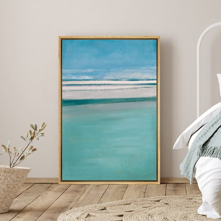 pixonsign-framed-canvas-print-wall-art-abstract-beach-and-seashore-scenic-shapes-illustrations-modern-art-contemporary-dramatic-multicolor-ultra-for-living-room-bedroom-office-16-x24-natural-walmart-com