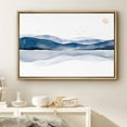 thumbnail image 1 of PixonSign Framed Canvas Print Wall Art Abstract Blue Watercolor Hills Nature Wilderness Illustrations Modern Art Contemporary Scenic Colorful for Living Room, Bedroom, Office - 16"x24" Natural, 1 of 5