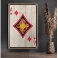 thumbnail image 1 of PixonSign Framed Canvas Print Wall Art Ace in Deck of Cards Pop Culture Toys Wood Panels Modern Art Modern Fun Multicolor Warm for Living Room, Bedroom, Office - 24"x36" Natural, 1 of 5